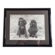 Old photograph, Canine Complicity, Silver print signed "Dim" (Henri Dimont) 32 x 25 cm