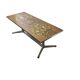 Vintage ceramic coffee table with a chrome frame.