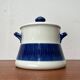 Grand Terrine Couvercle de Pot Suédois du Milieu du Siècle Koka Blue Bla par Hertha Bengtson pour Rörstrand, années 1950
