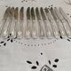 Set of 12 vintage knives, stainless steel blade and silver handle + box