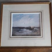 Tableau ancien représentant une marine