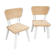 Pairs of children's chairs feet compass vintage wood