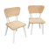 Pairs of children's chairs feet compass vintage wood
