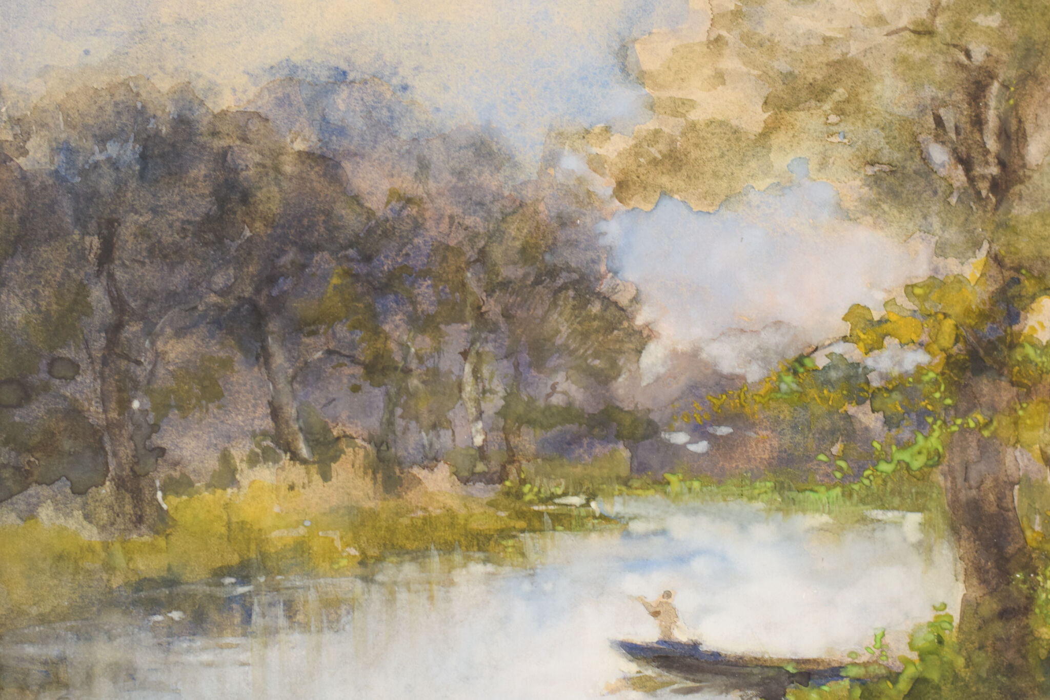 « Le bateau sur la rivière » par Pompeo Mariani