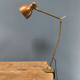 Industria Rotterdam clamp lamp made of brass and copper from the 1930s