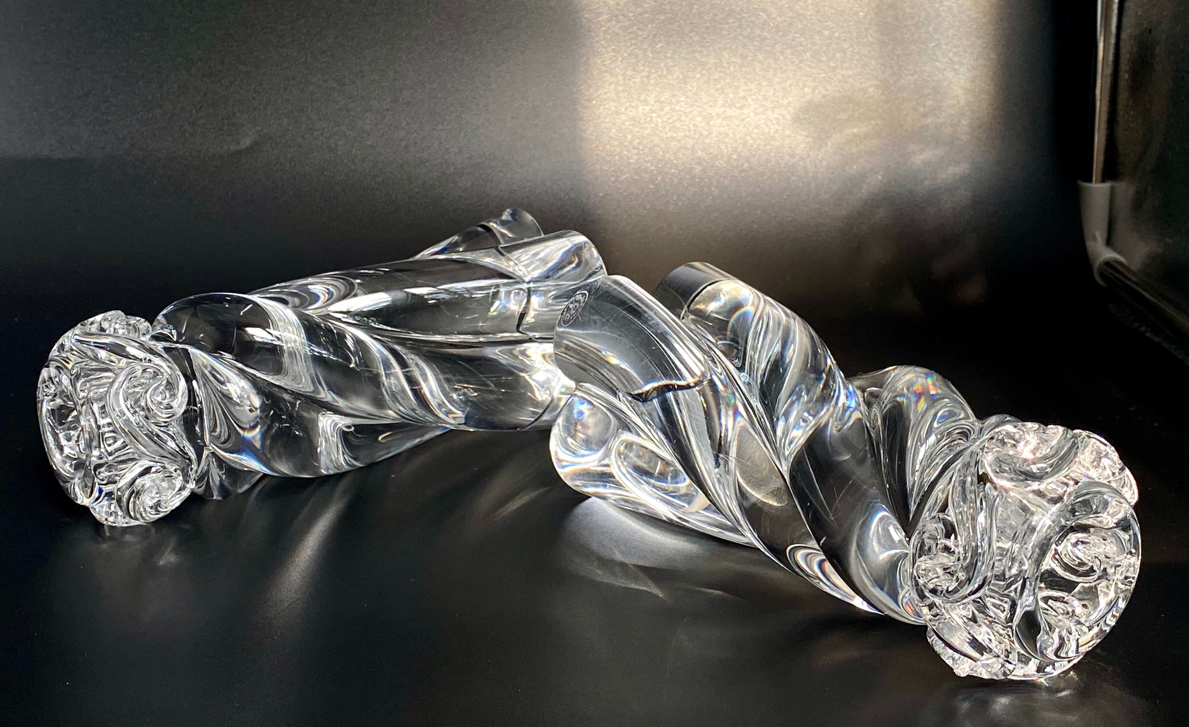 Pair of candlesticks Baccarat Aladin model