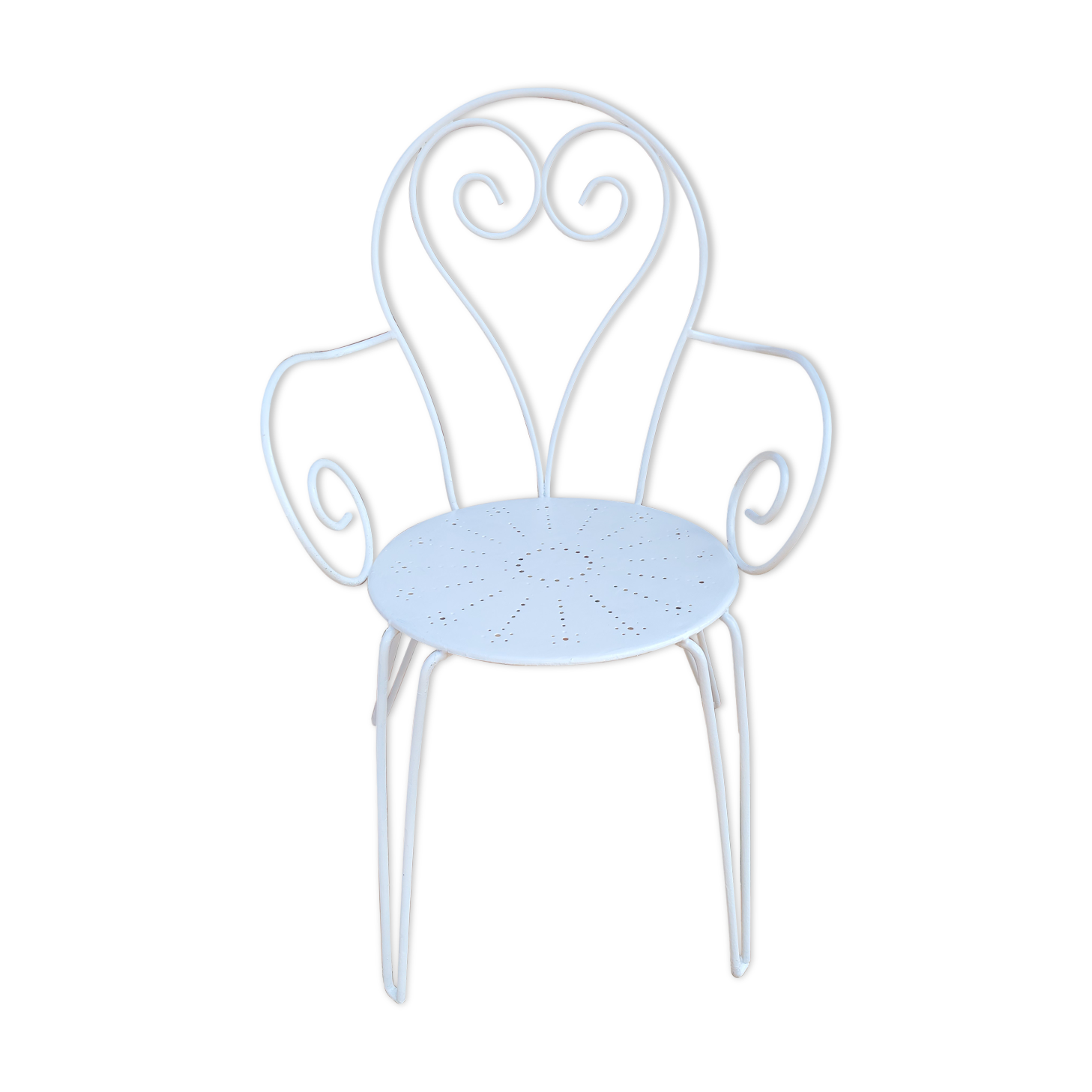 Wrought iron garden armchair