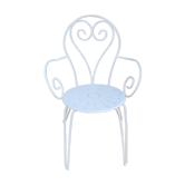 Wrought iron garden armchair
