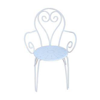 Wrought iron garden armchair