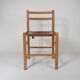 70s dining chair by Ate van Apeldoorn in pine and saddle leather