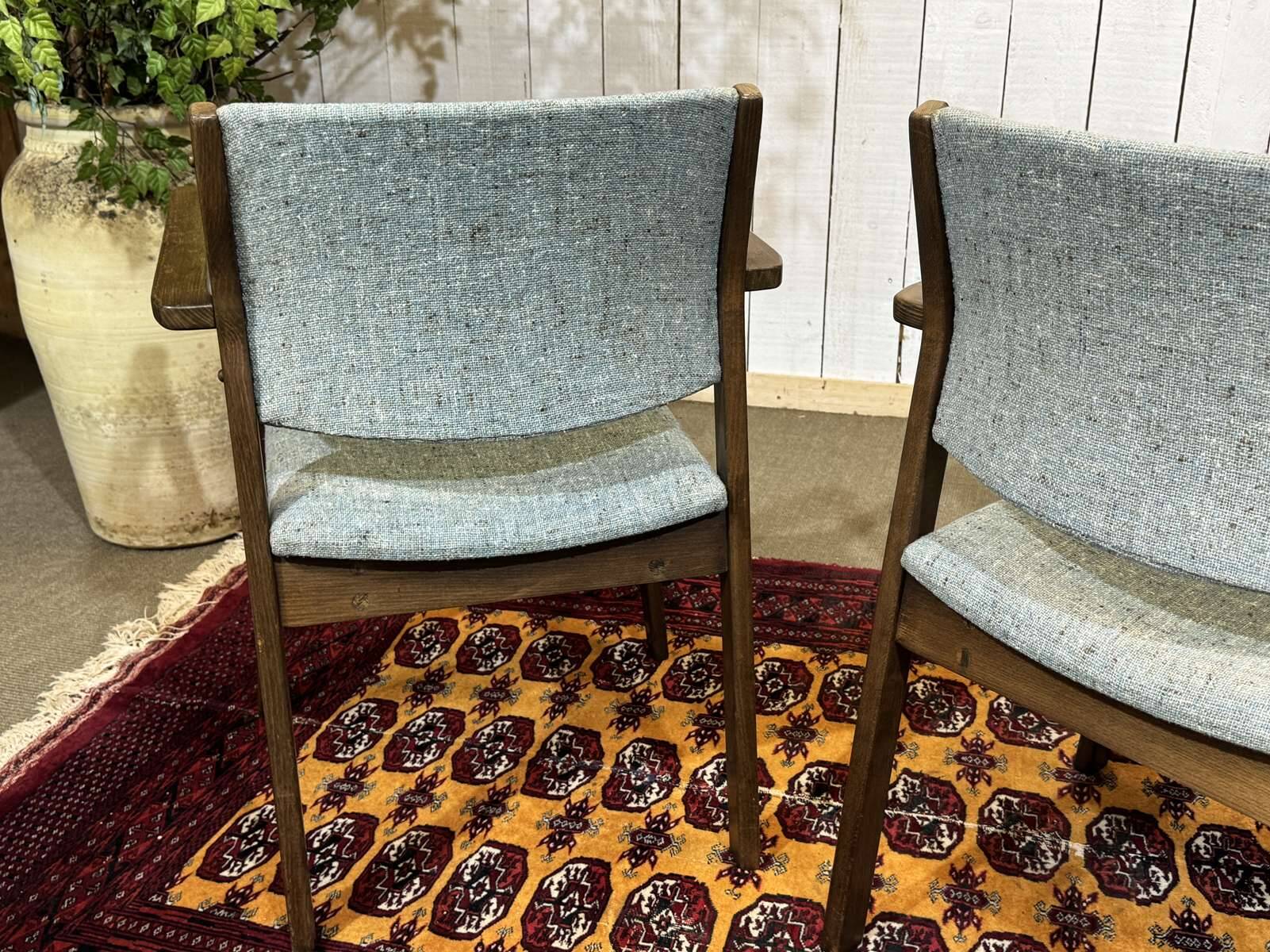 Pair of English teak armchairs from the 1970s.