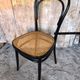 Bistrot wood & seat canned chair 70s vintage