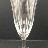 6 chiseled glass champagne flutes
