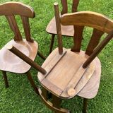 Set of 4 1960s Brutalist Style Bistro Chairs