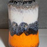 FAT LAVA vintage gray foam ceramic vase