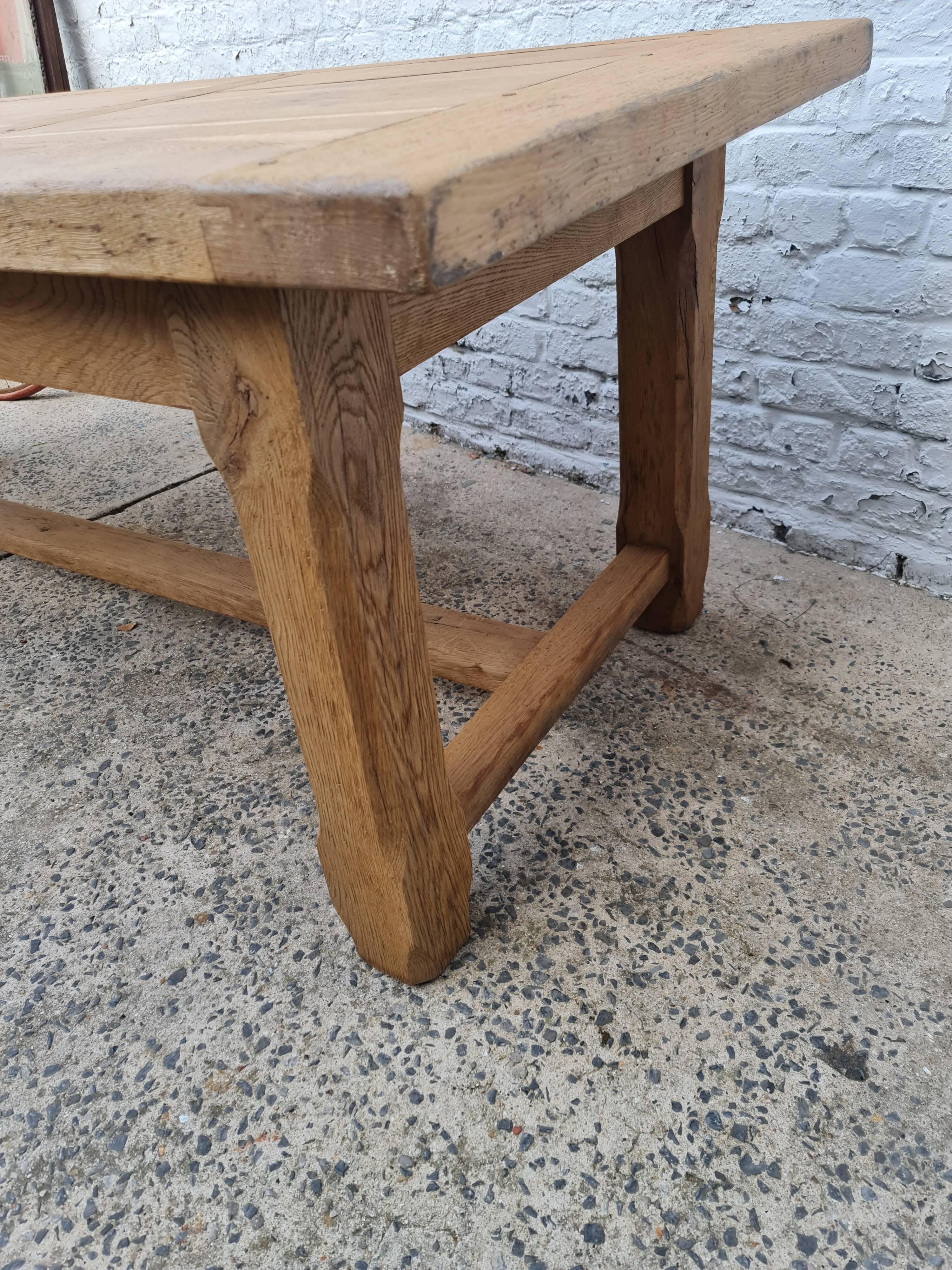 Rectangular table in raw oak