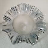 Tulipe de lampe verre irisé/argenté