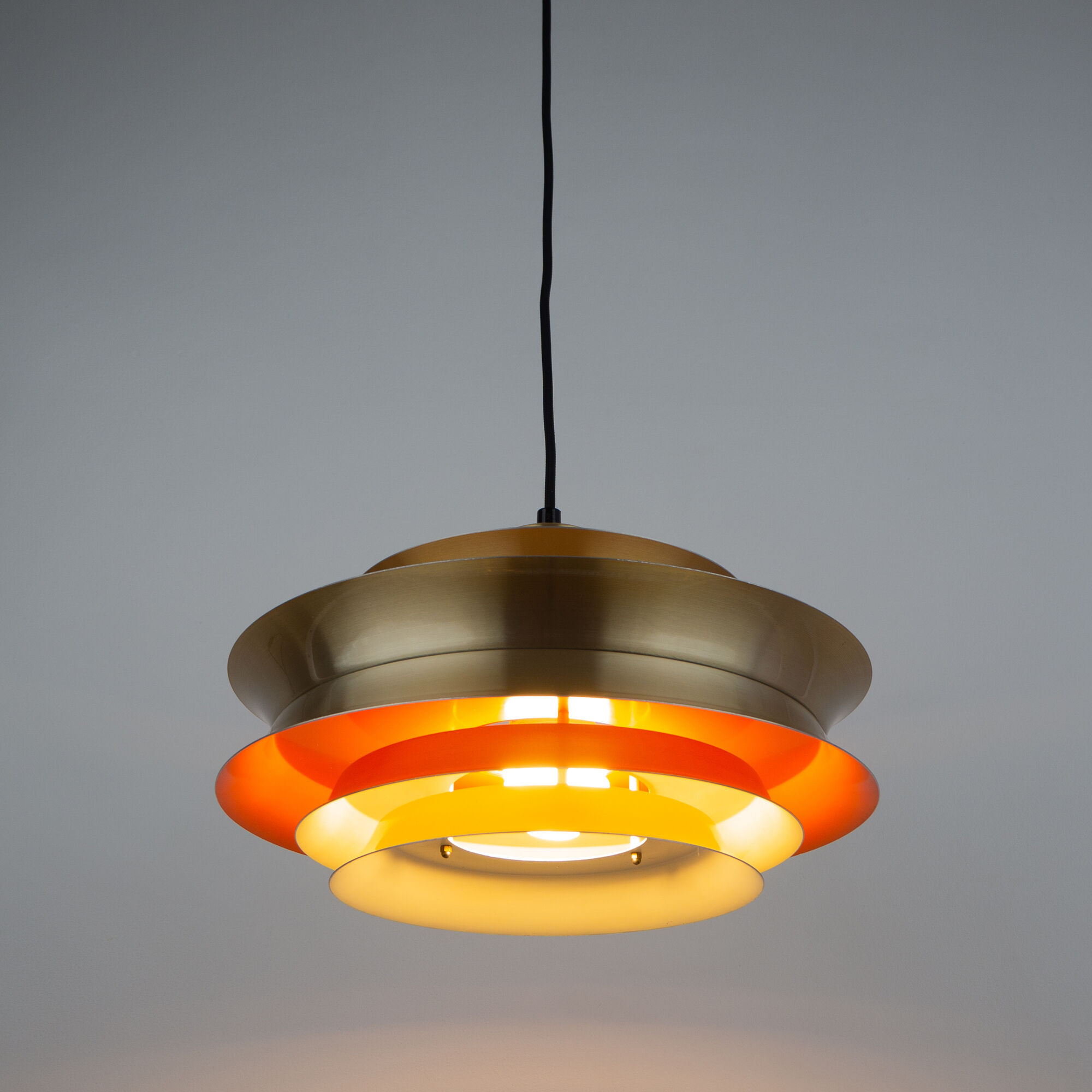Swedish vintage pendant lamp Trava by Carl Thore, Granhaga, 1960s