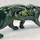 Ancienne statue statue lionne tigre Art Déco 1930 craquelé Saint Clément