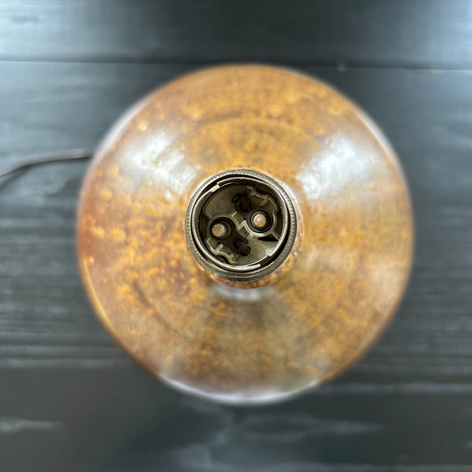 Large 70's sandstone lamp