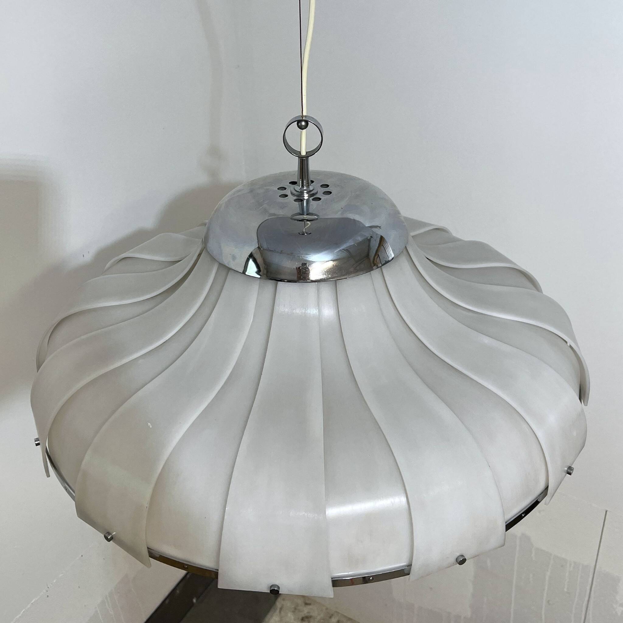 Harvey iGuzzini "Meblo" space age pendant lamp 1960s