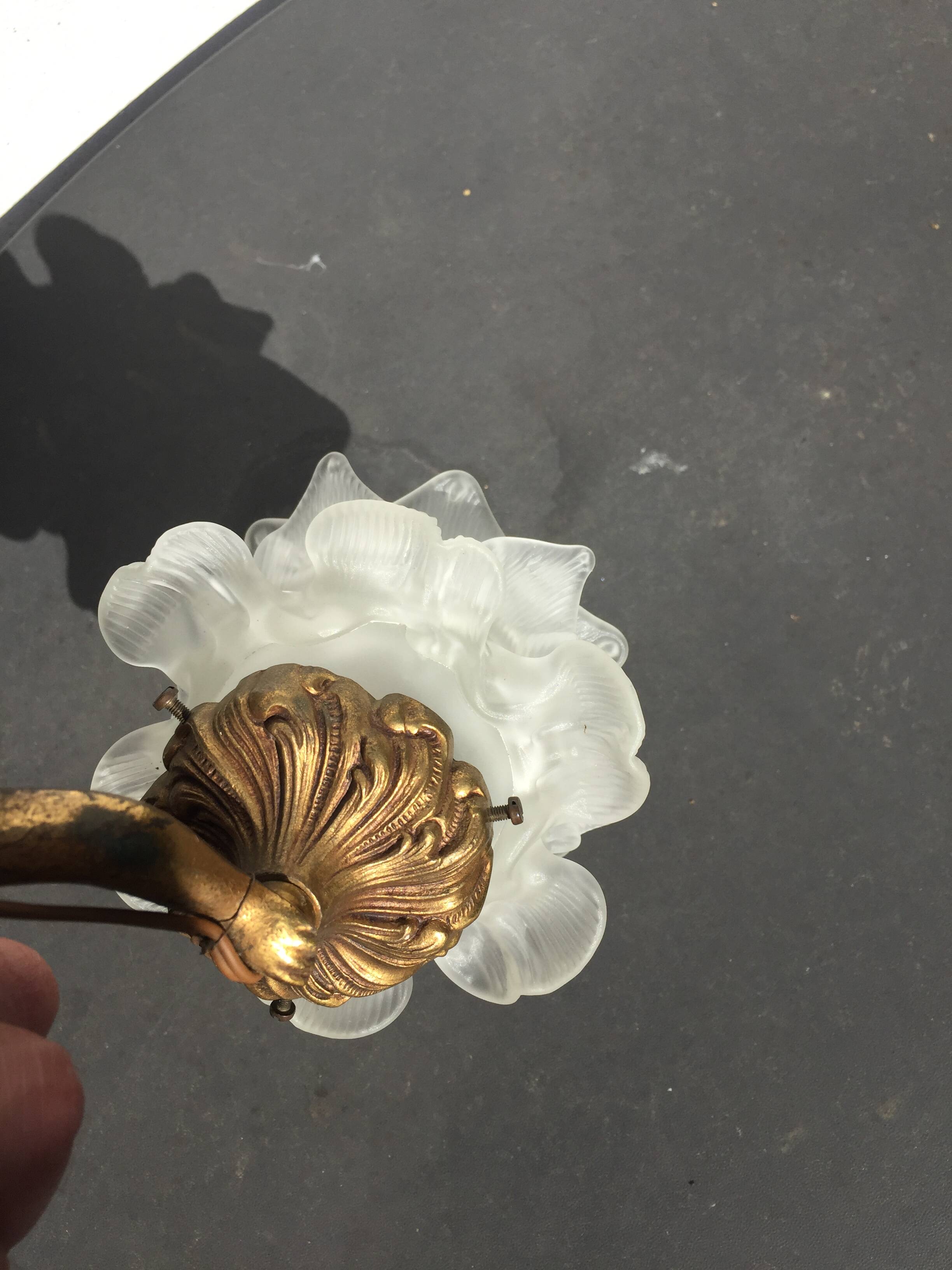 Bronze cherub chandelier