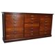 British mahogany apothecary cabinet or drawer bank, 1930s
