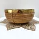 Basket in bamboo and brass from the 70s