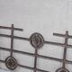Brutalist metal mid-century wall hanging or decorative artwork (no.3)