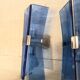 Pair of walllamps 70s blue glass