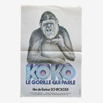Affiche cinéma Koko le gorille qui parle Barbet Schroeder 1978