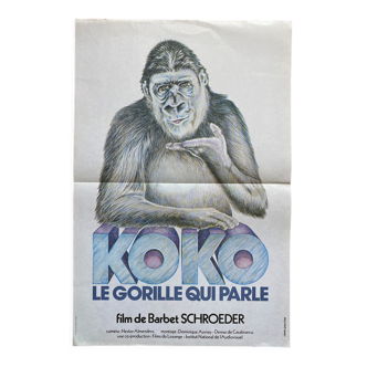 Affiche cinéma Koko le gorille qui parle Barbet Schroeder 1978