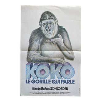 Cinema poster Koko the talking gorilla Barbet Schroeder 1978