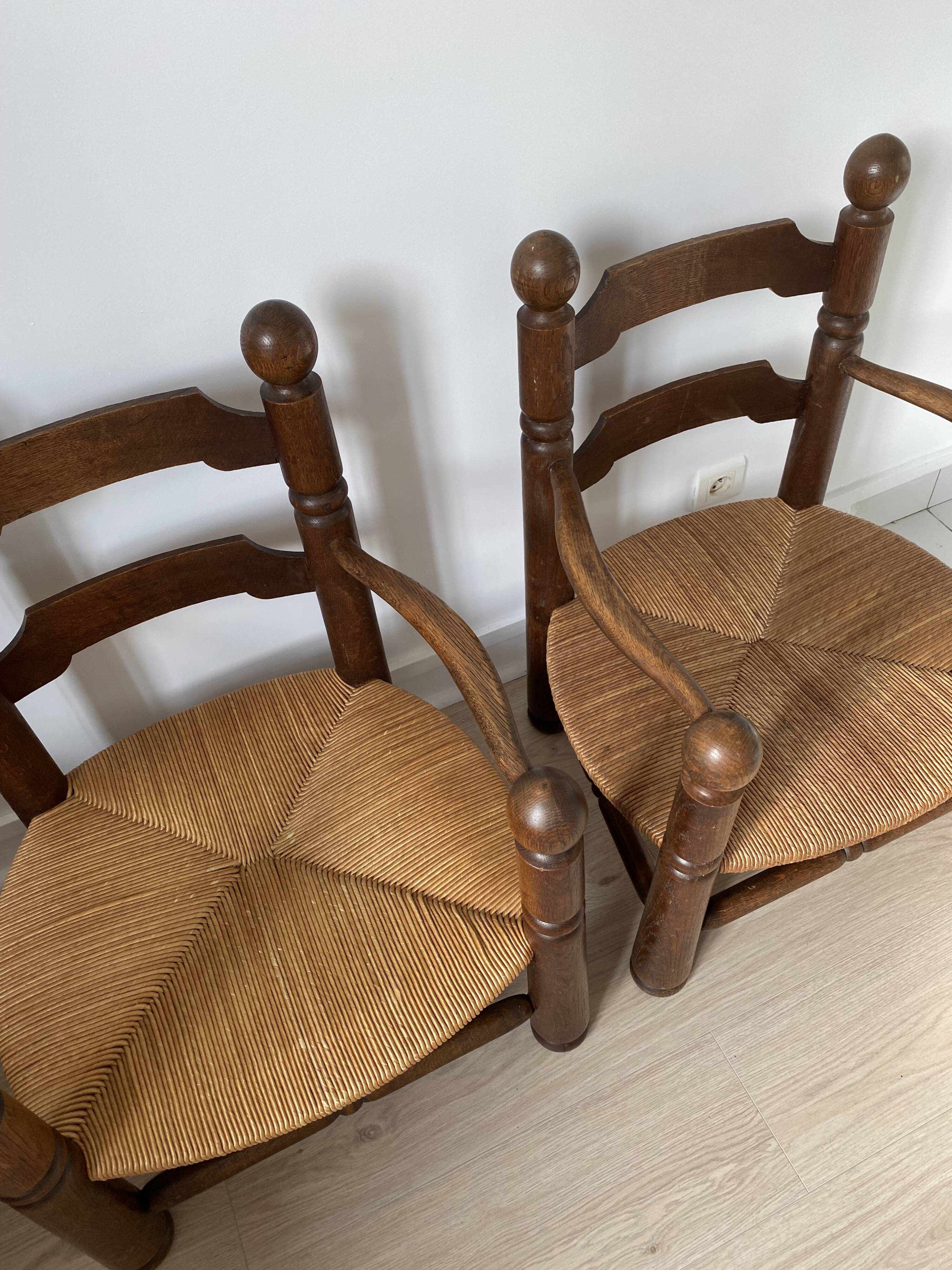 Pair of low armchairs in the Dudouyt style
