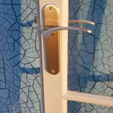 Lot of a double oak glass door