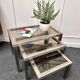 Smoked glass nesting coffee table