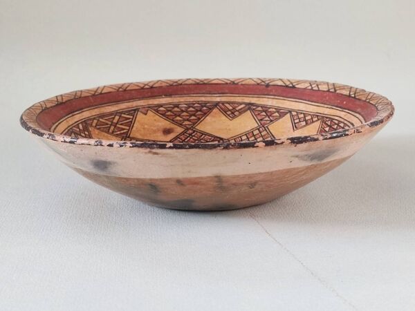 Ancien plat ideqqi kabyle terre cuite