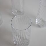 Set of 6 transparent water glasses