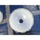 3 white opaline glass tulips from the 1960s