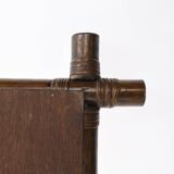 Large old rectangular rattan mirror, 67cm x 47cm