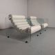 Hyaline leather and glass armchair by Fabio Lenci for Stendig Italy 1960s