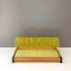 Vintage record stand, vinyl record holder, plattofix germany, yellow 50 records
