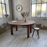 1950s round pine table with extensions