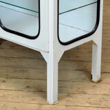 Glass & iron medical cabinet, 1970s