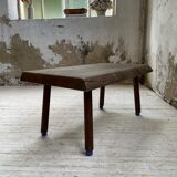 Brutalist oak coffee table