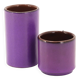 Two purple ceramic roller vases, 1970s
