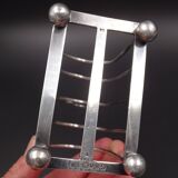Silver metal toast carrier - circa 1940