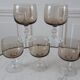 Set of 5 glasses with smoked glass stems 70s