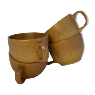 Set of 4 sandstone cups