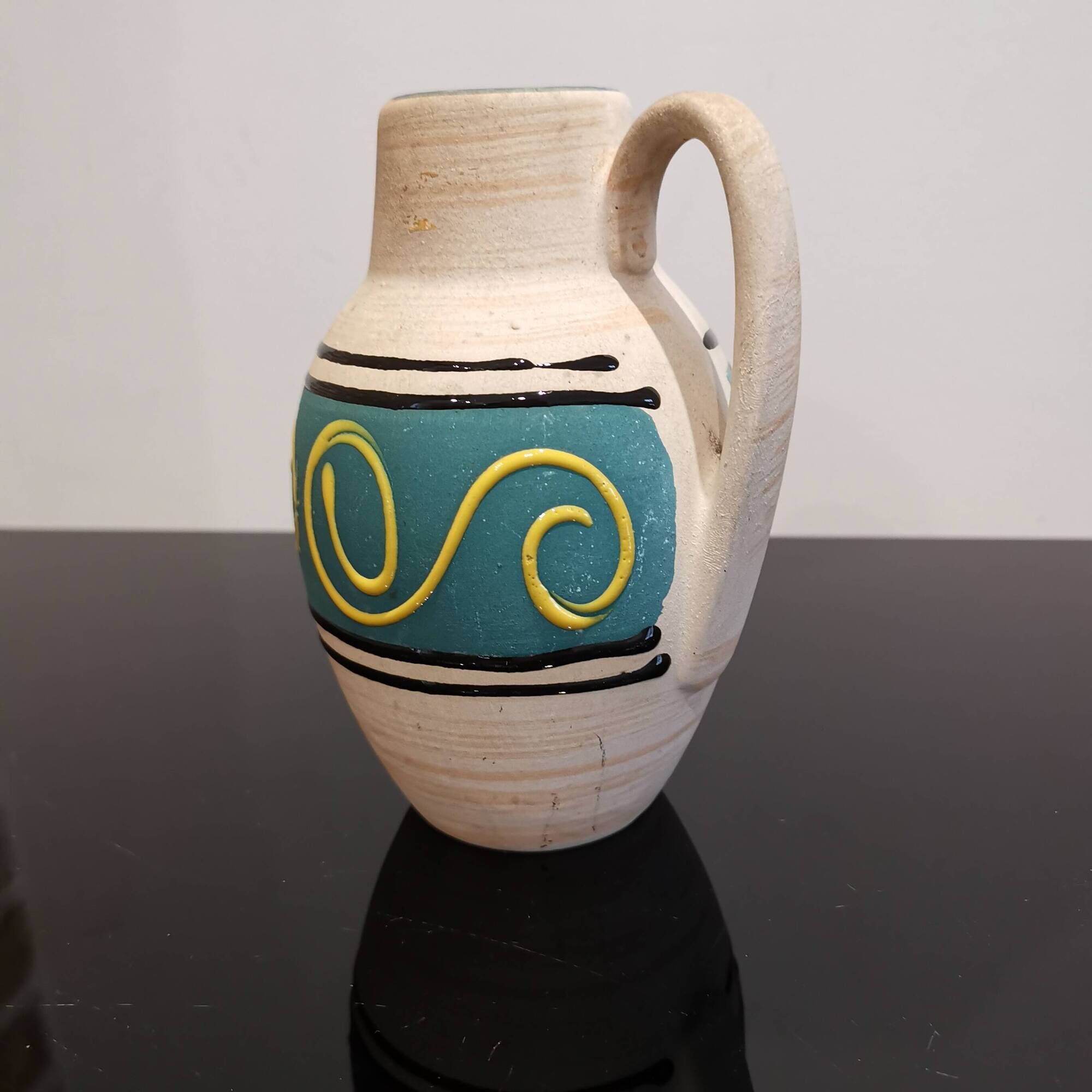 Ceramic W. Germany 474-16 small pitcher vase Retro design vintage 60/70